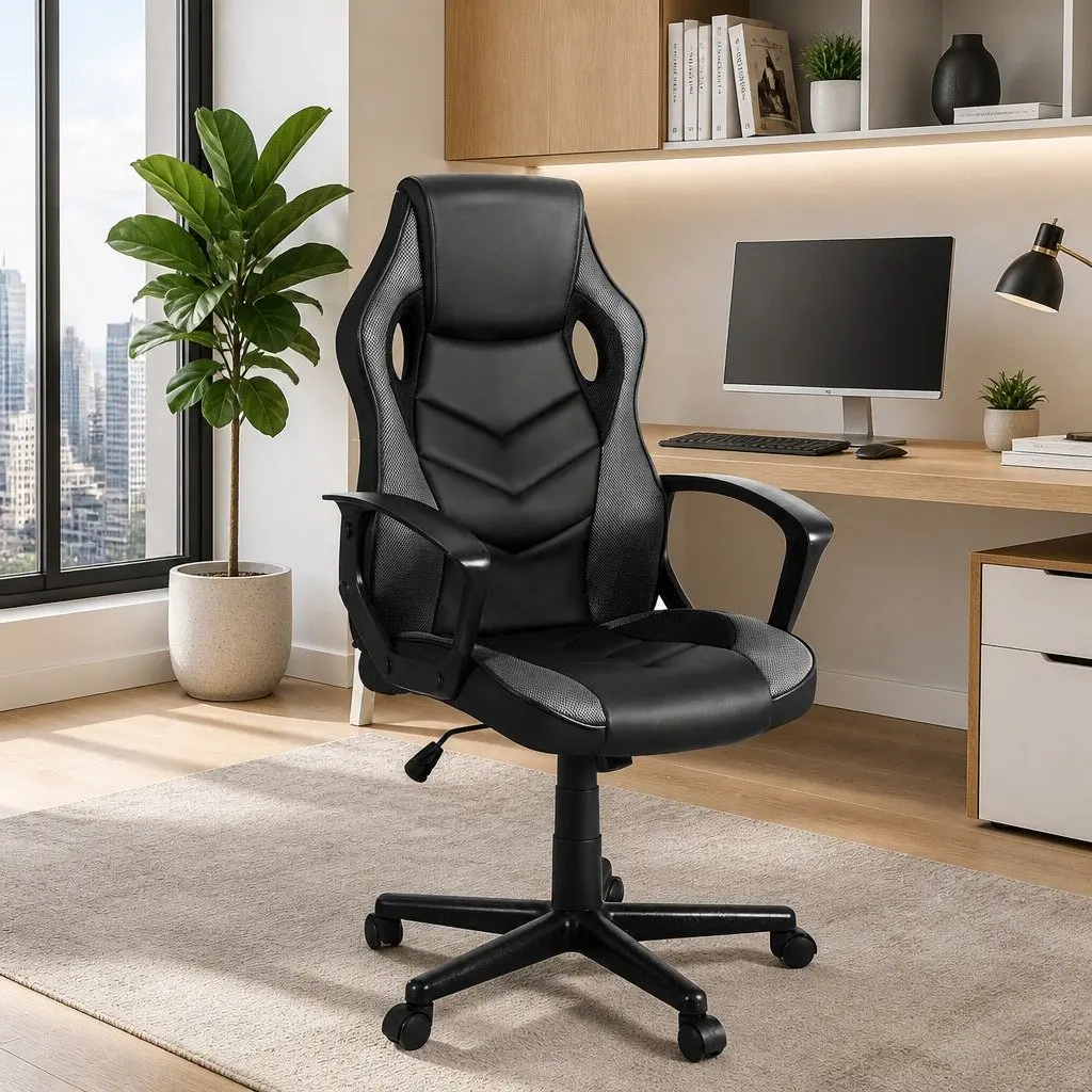 High-Back Gaming and Office Chair in Grey