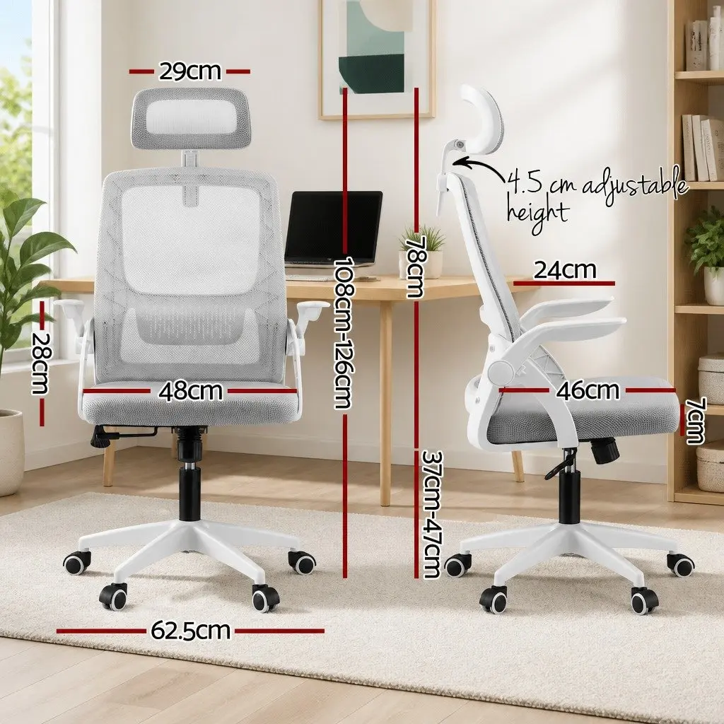 High-Back Ergonomic Office Chair with Adjustable Headrest