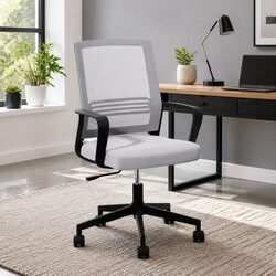Durable Mesh Office Chair for Gaming and Study - Grey