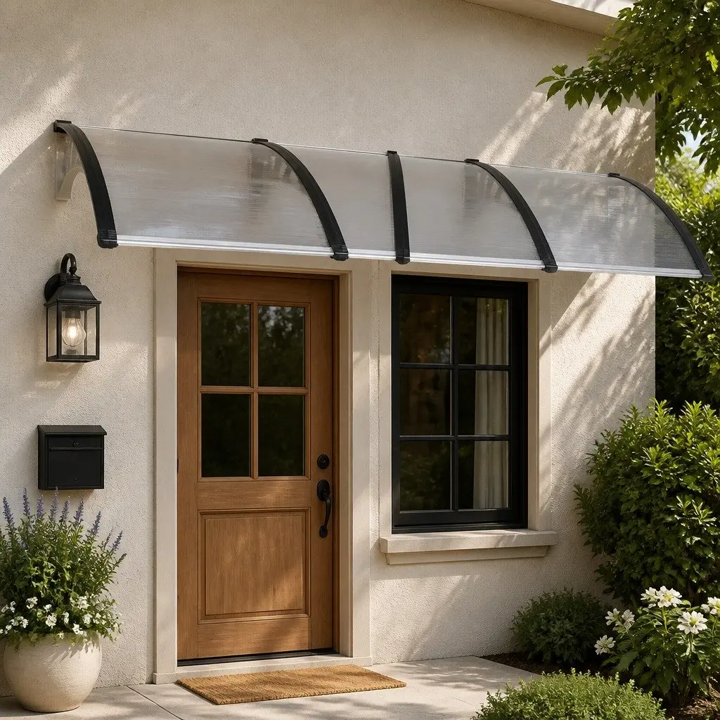Transparent PC Panel Awning for Windows and Doors