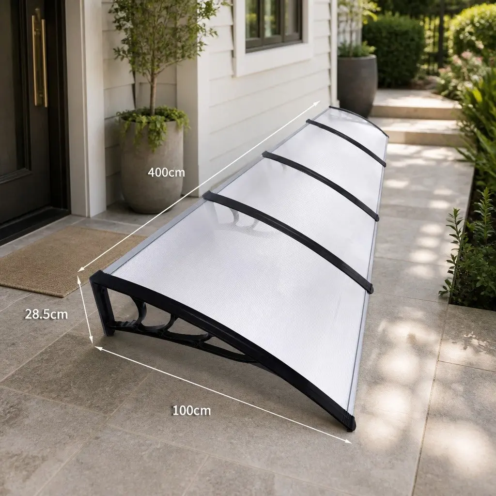 Transparent PC Panel Awning for Windows and Doors