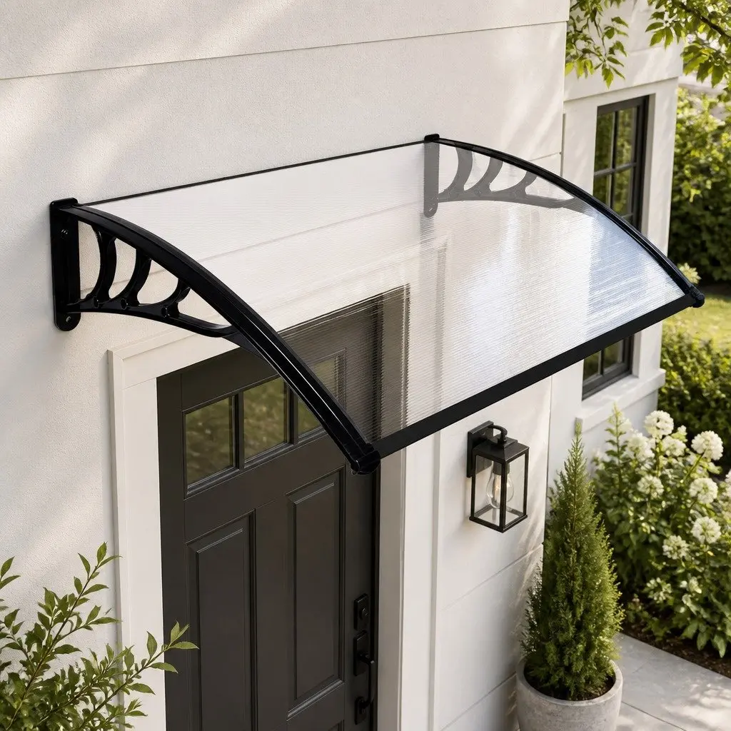 Window Door Awning Outdoor Canopy PC 1M x 1.2M Transparent