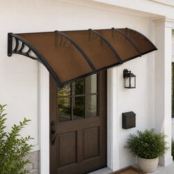Sturdy Brown Outdoor Awning 1M x 4M for UV Protection