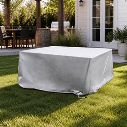 170cm Silver Outdoor Furniture Cover - Waterproof & UV Resistant