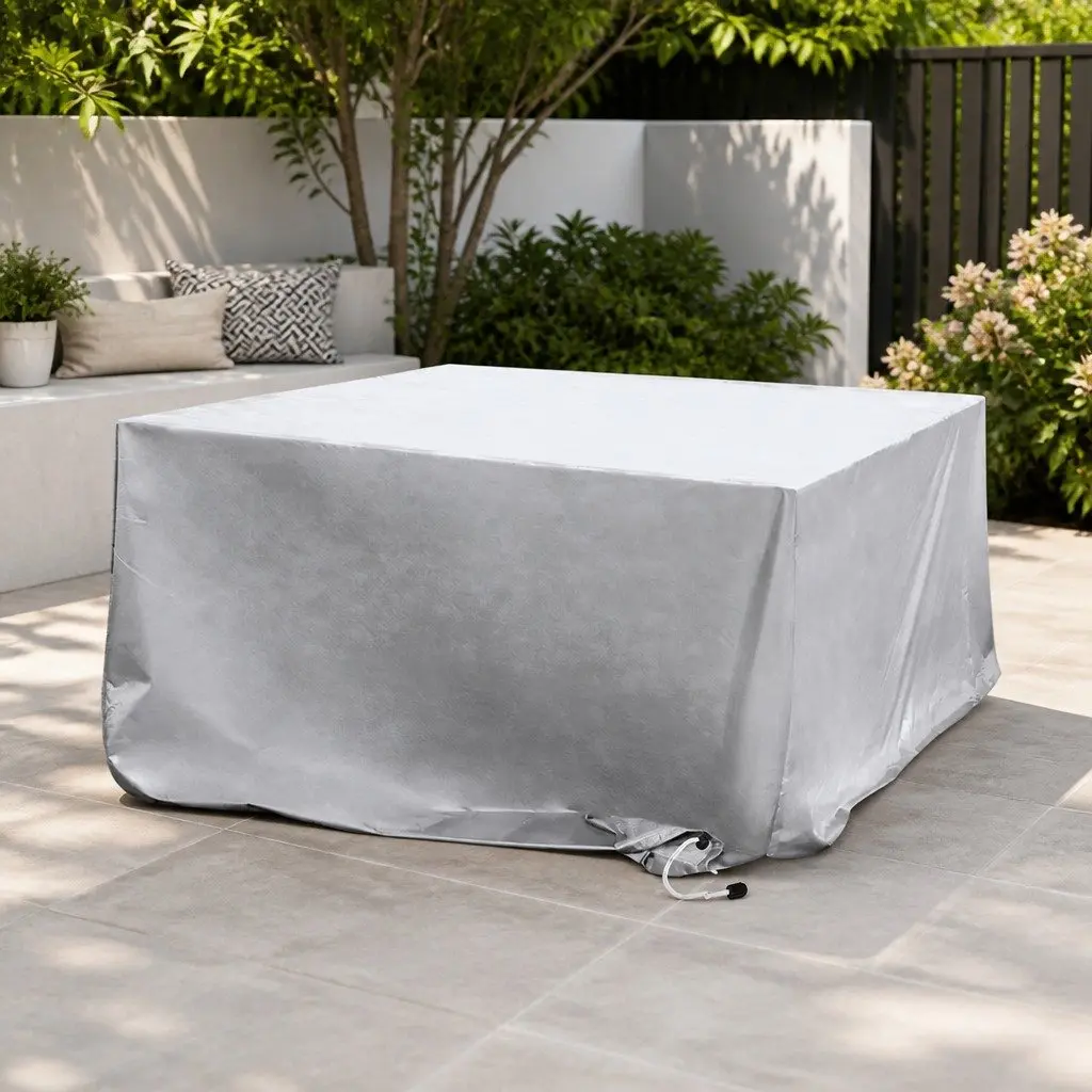 Waterproof Silver Outdoor Furniture Cover 242cm x 162cm