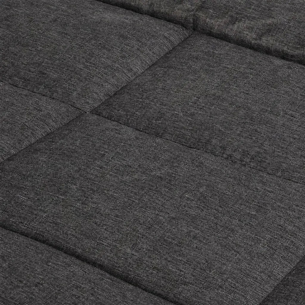 Dark Grey Folding Camping Cot with Adjustable Backrest