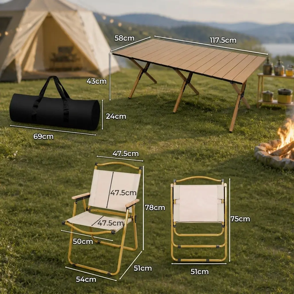 Folding Camping Table and Chair Set