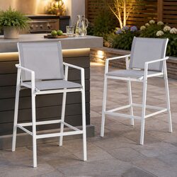Stylish Outdoor Bar Stools with Durable Steel Frame