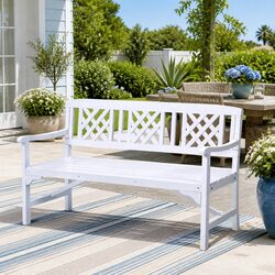 Wooden 3-Seater Garden Bench for Outdoor and Indoor Use