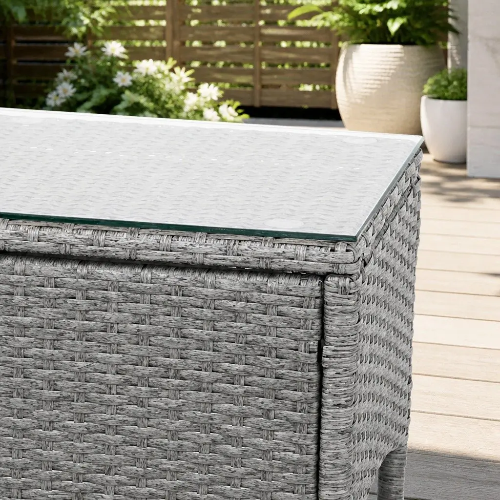 3-Piece Outdoor Bistro Set with Cushions