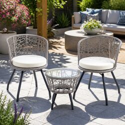 High-Quality 3PC Outdoor Rattan Bistro Set for Patio