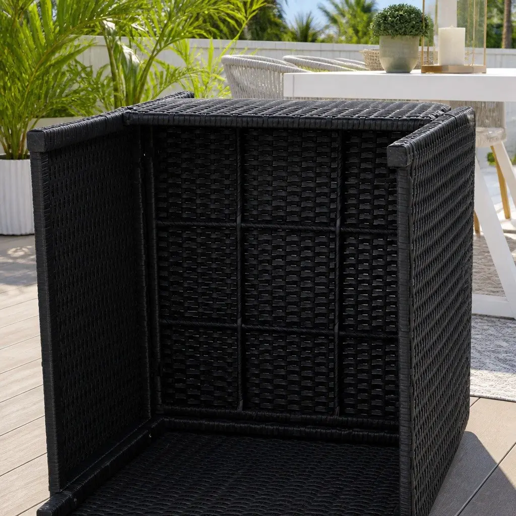 Wicker Outdoor Dining Chairs 2PC Set with Cushions