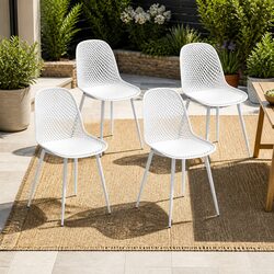 Yellow Patio Furniture Set - 4PC Outdoor Lounge Chairs