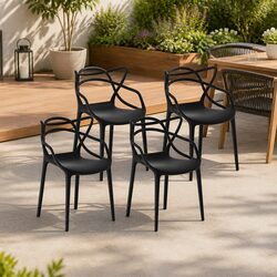 Durable Stackable Outdoor Dining Chairs – 4PC Set