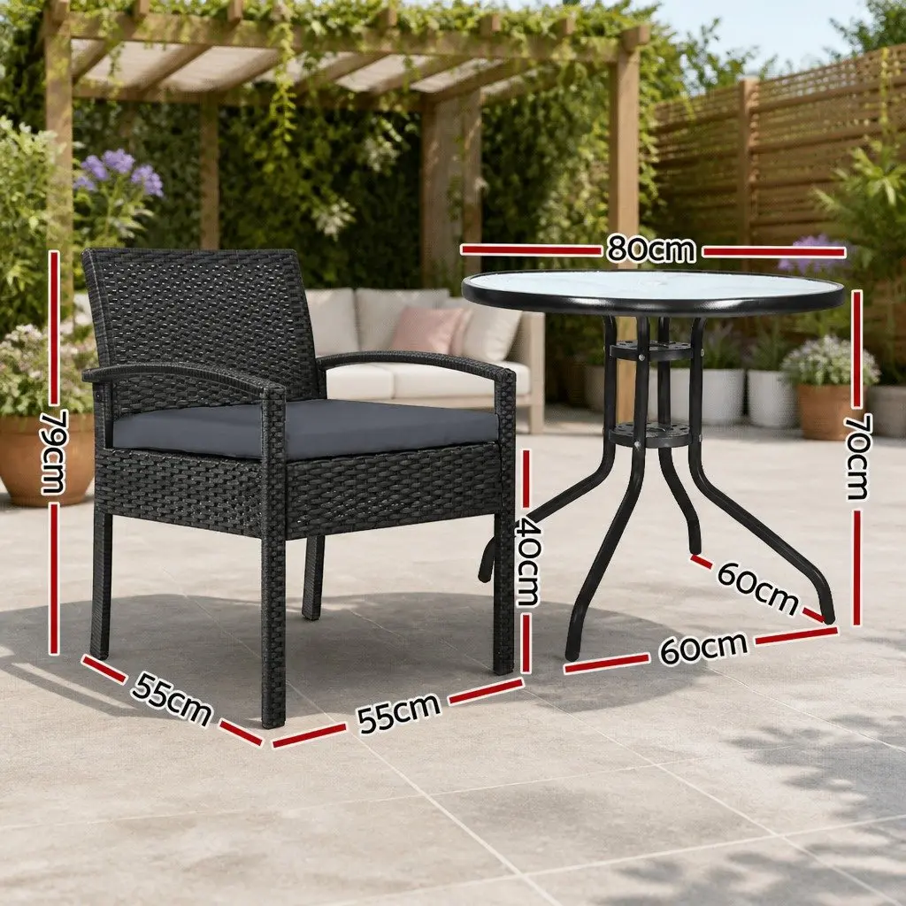 3-Piece Bistro Set for Outdoor Spaces