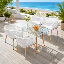Wicker Patio Armchairs Set of 2 for Outdoor Spaces