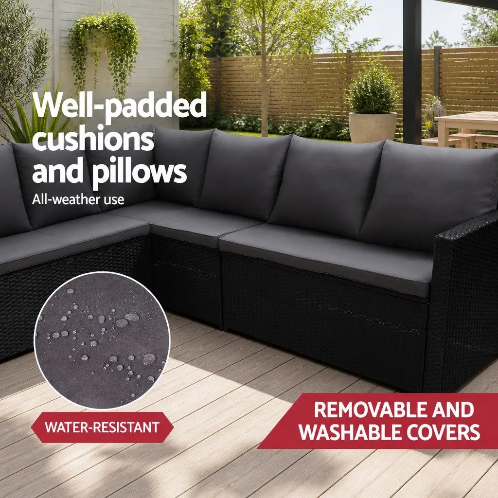 Outdoor Lounge Dining Setting 9 Seater Sofa Set