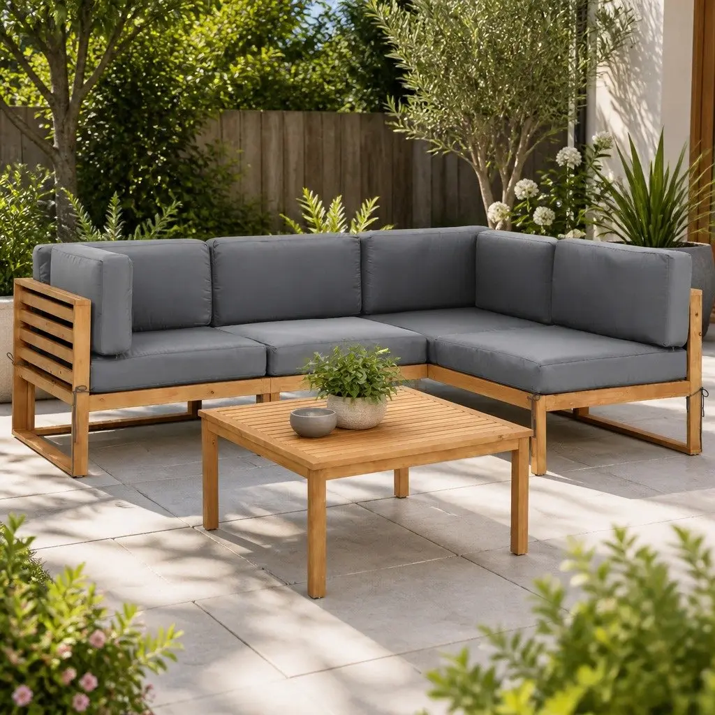 4-Piece Outdoor Sofa Set with Coffee Table