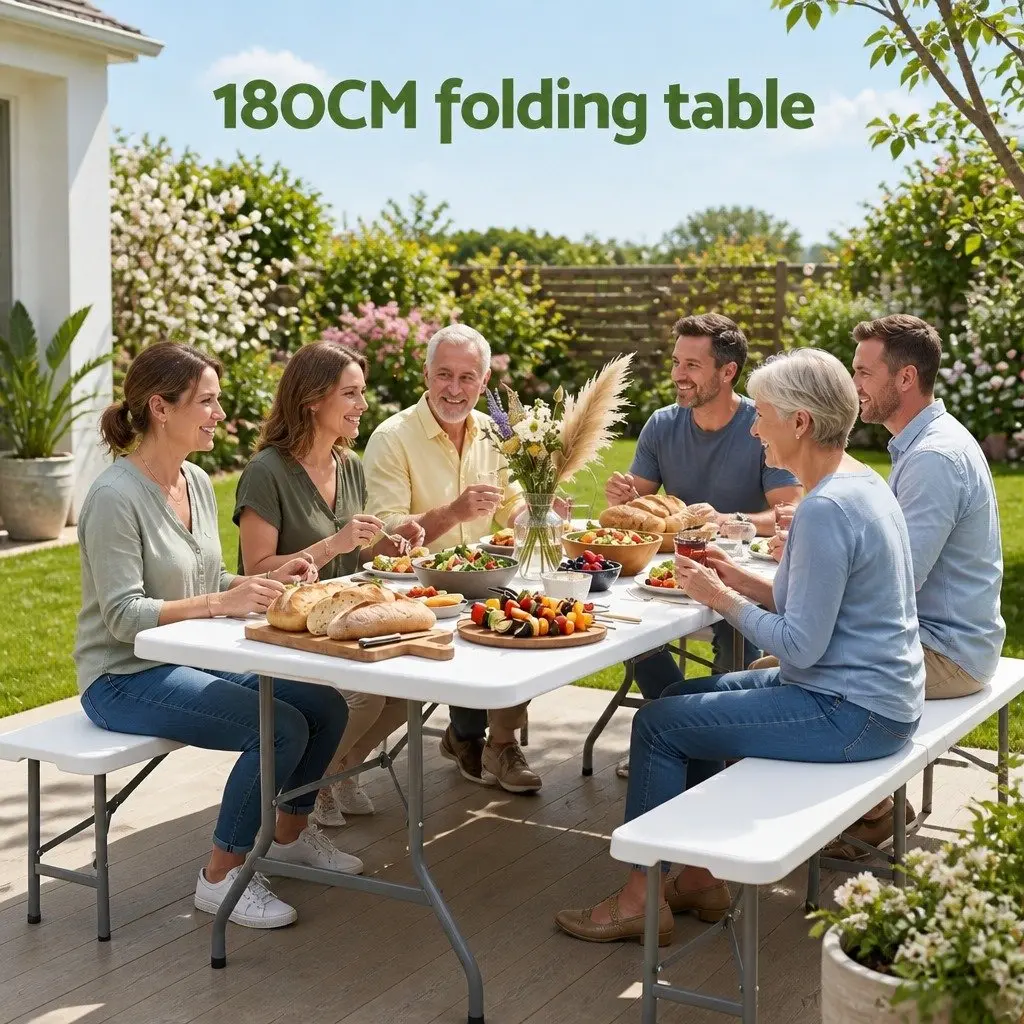 Portable Folding Table 180cm for Events and Camping