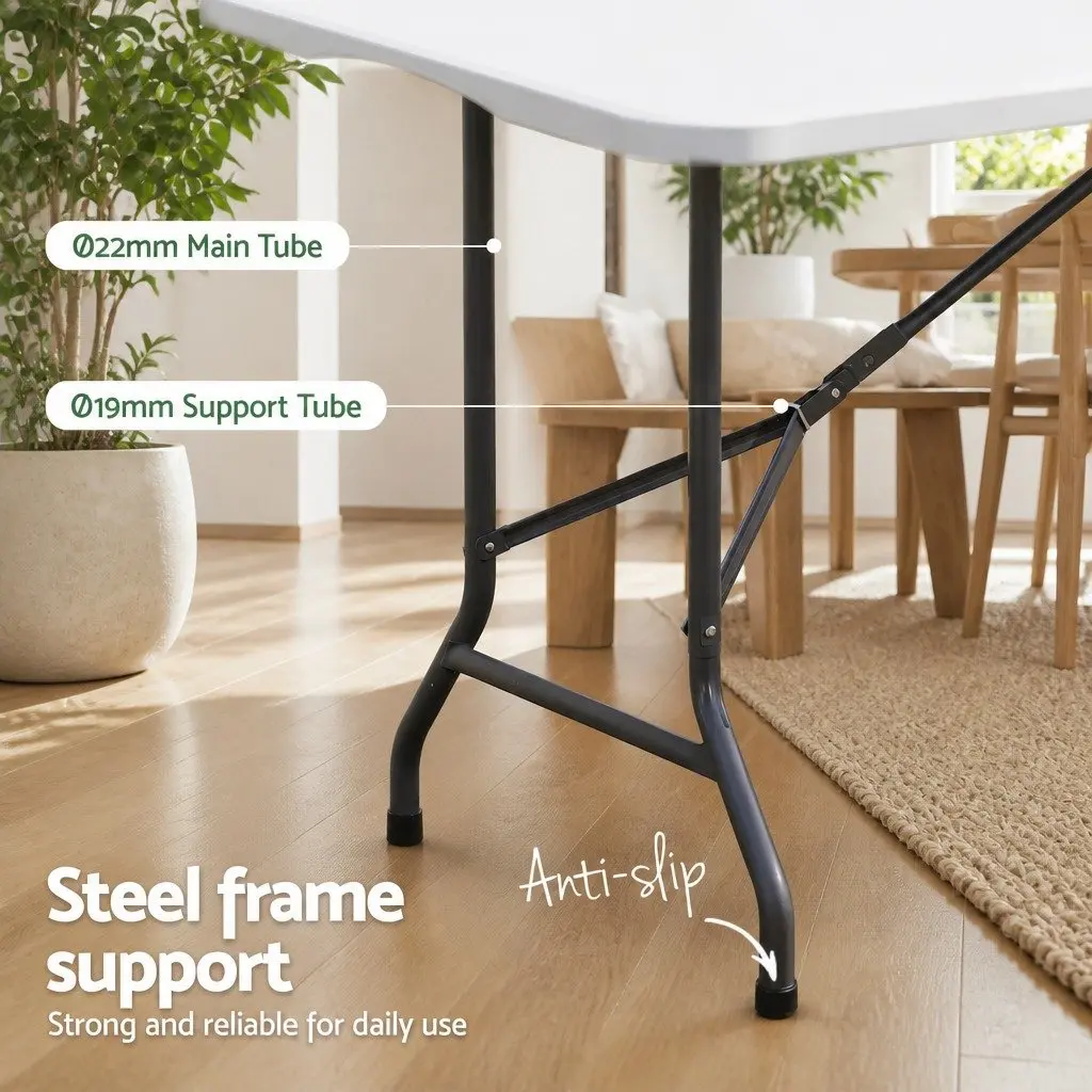 Portable Folding Table 180cm for Events and Camping
