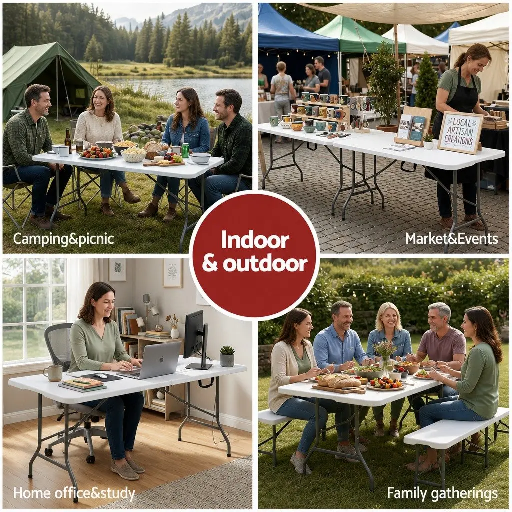 Portable Folding Table 180cm for Events and Camping