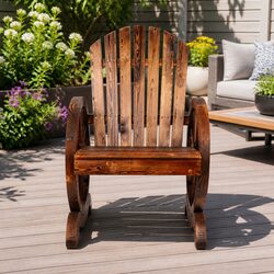 Sturdy Wooden Wagon Chair for Outdoor Relaxation