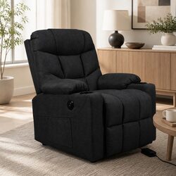 Premium Black Microfibre Electric Lift Recliner Chair