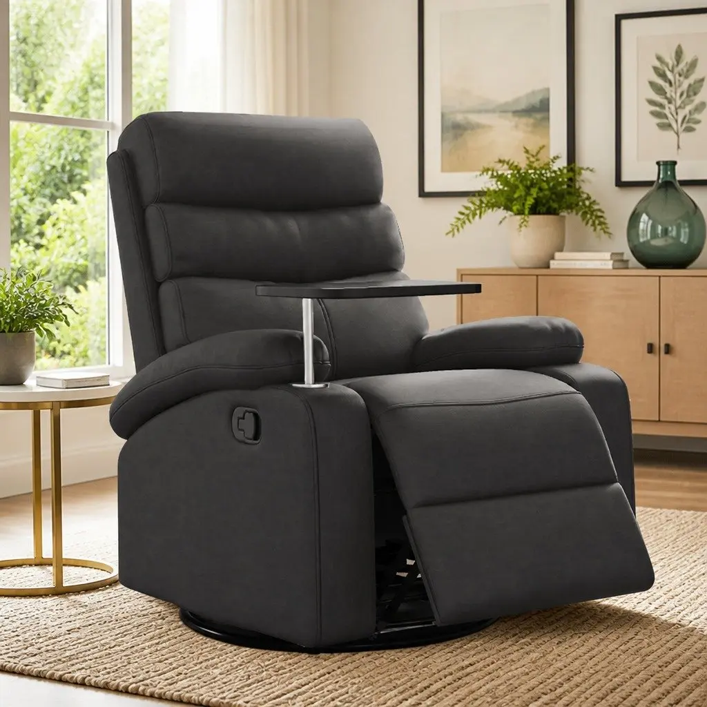 Heated Massage Recliner with 360° Swivel