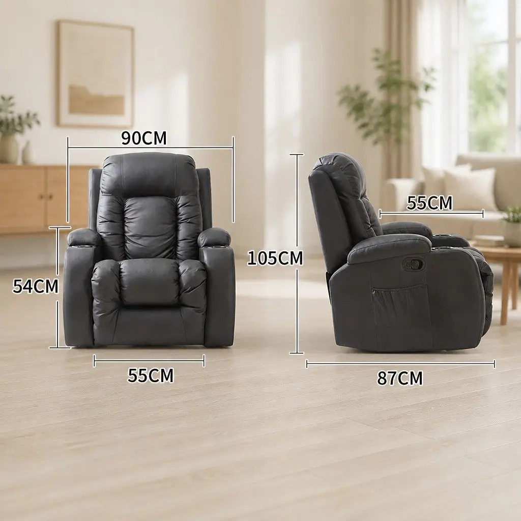 Electric Massage Recliner with 8 Point Heat