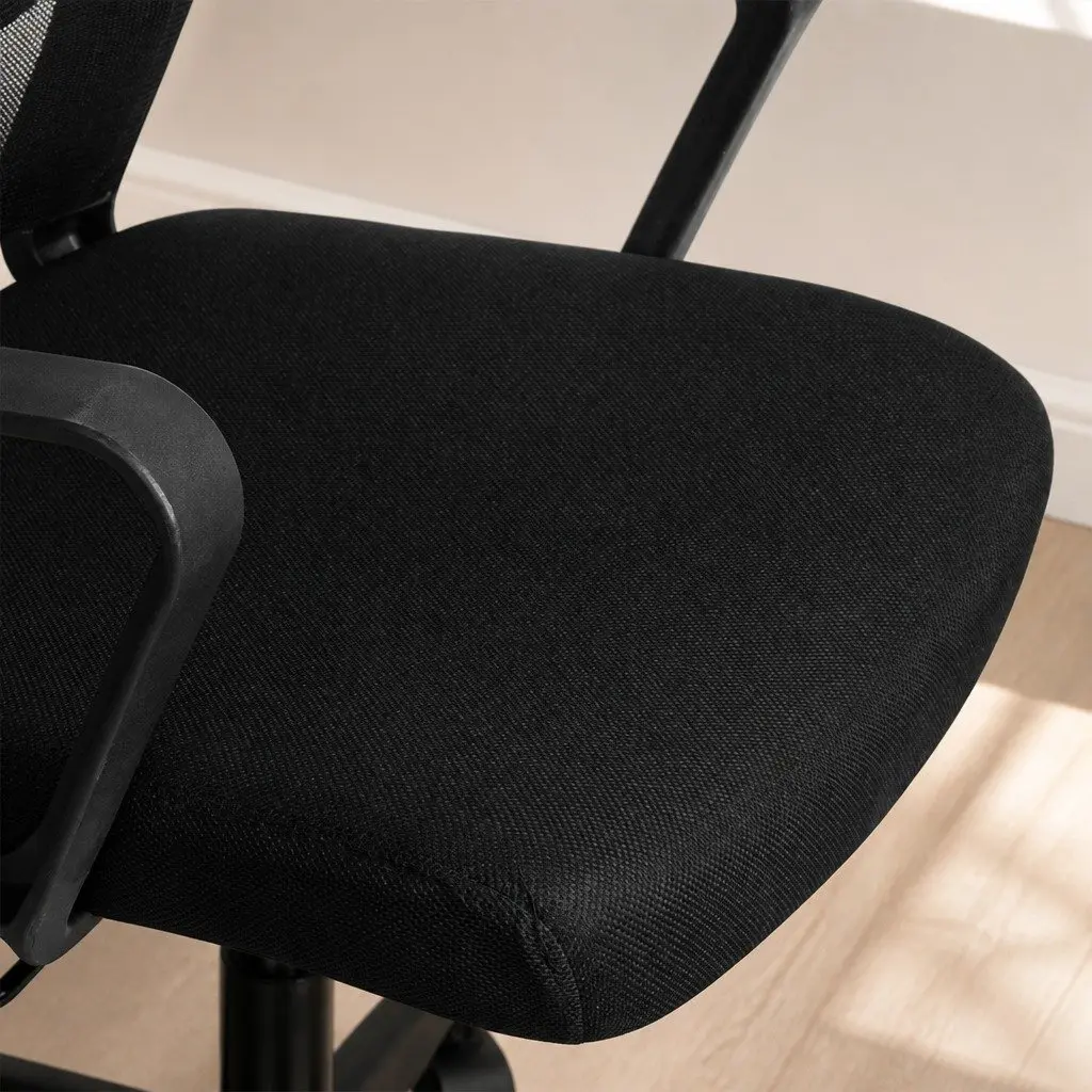 Office Chair Mesh Ergonomic Adjustable Height Black