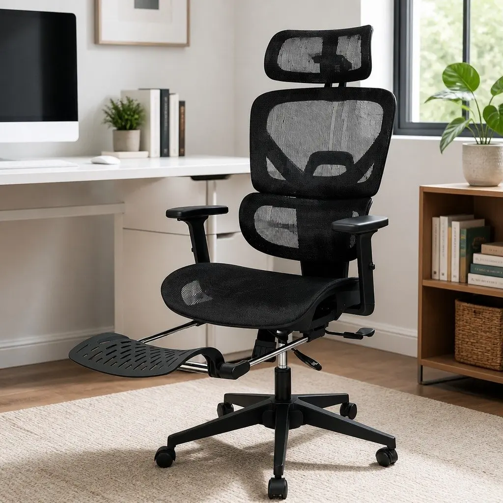 Mesh Executive Office Chair with Footrest