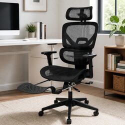 Premium Mesh Executive Office Chair with Footrest