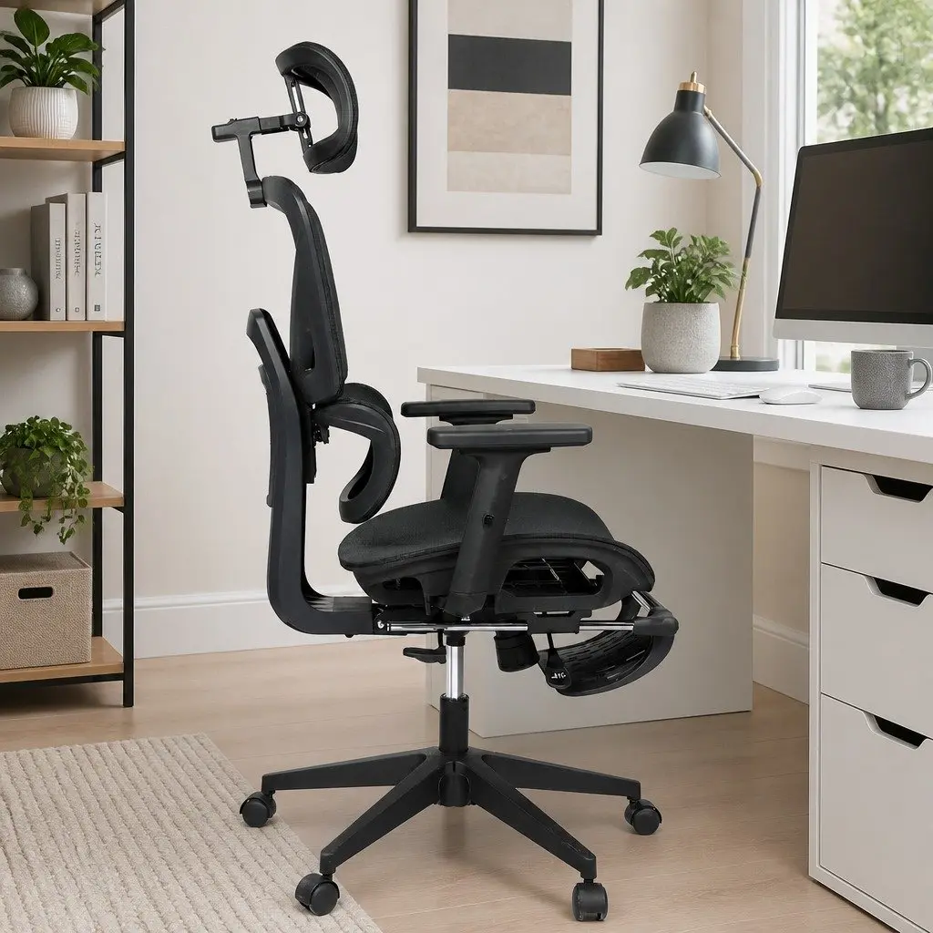 Mesh Executive Office Chair with Footrest