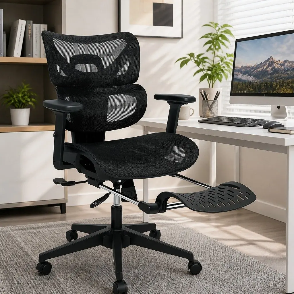 Mesh Executive Office Chair with Footrest