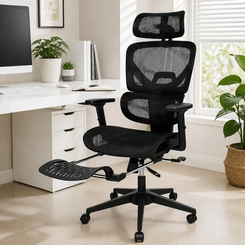 Mesh Executive Office Chair with Footrest