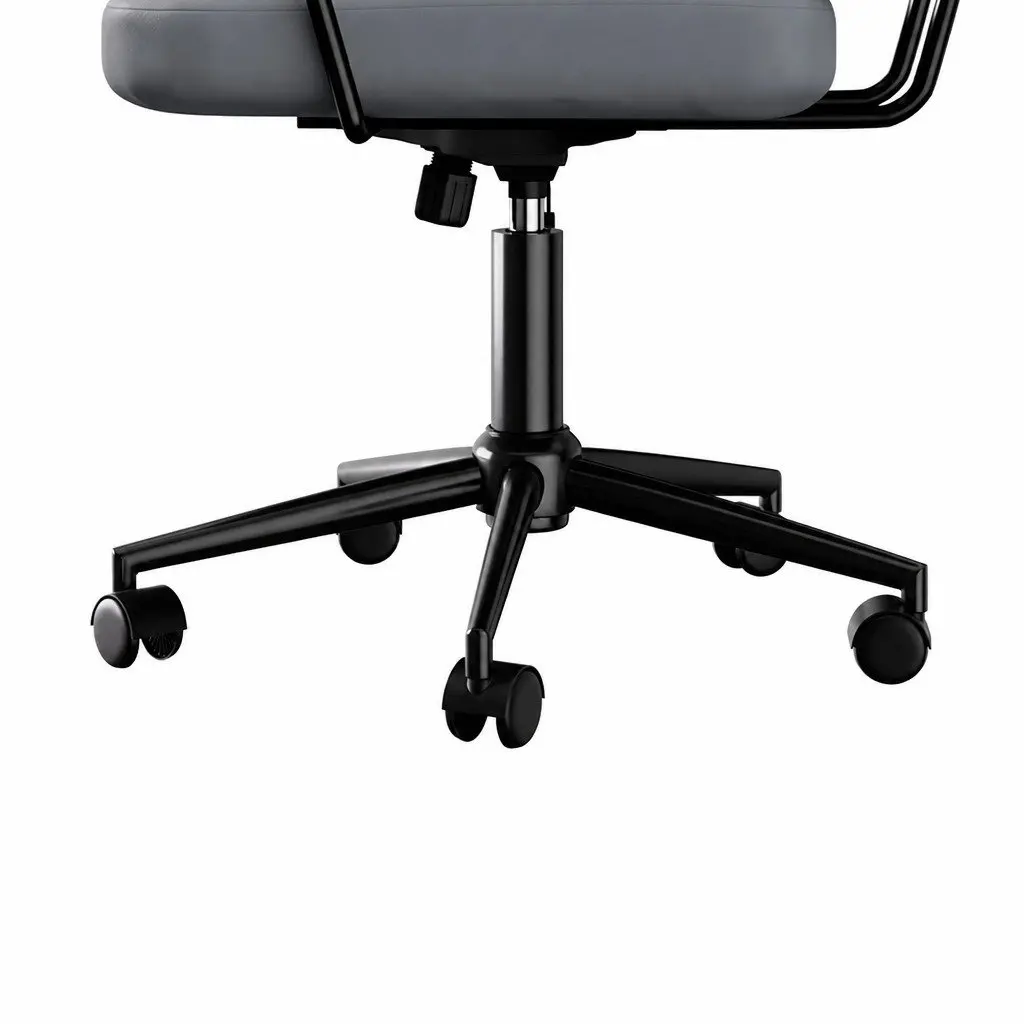 Adjustable Grey Ergonomic Office Chair with PU Leather