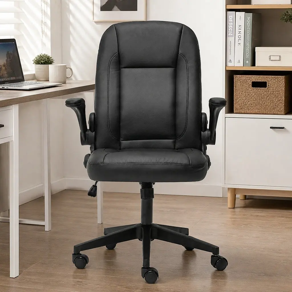Executive Office Chair Ergonomic High Back Swivel Work Seat Adjustable PU