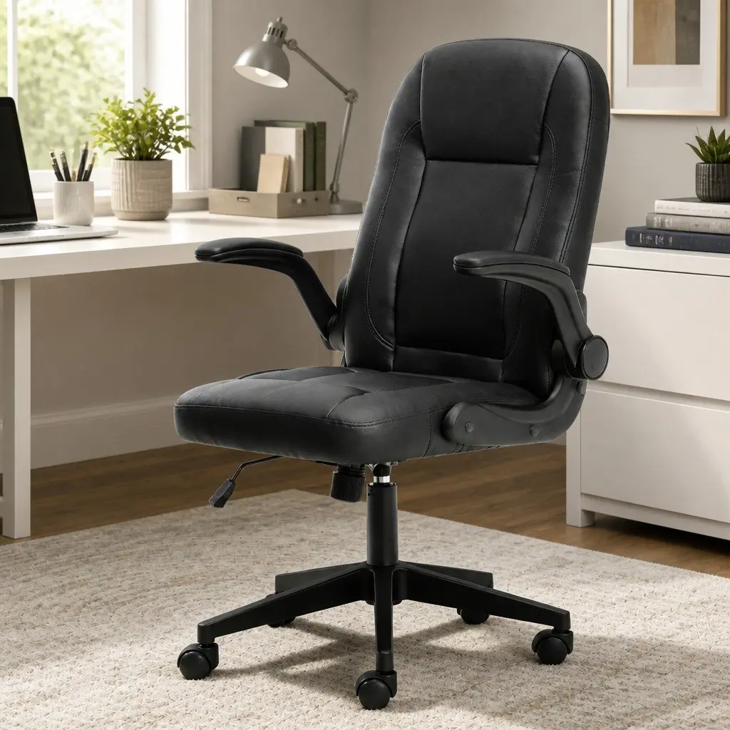 Executive Office Chair Ergonomic High Back Swivel Work Seat Adjustable PU