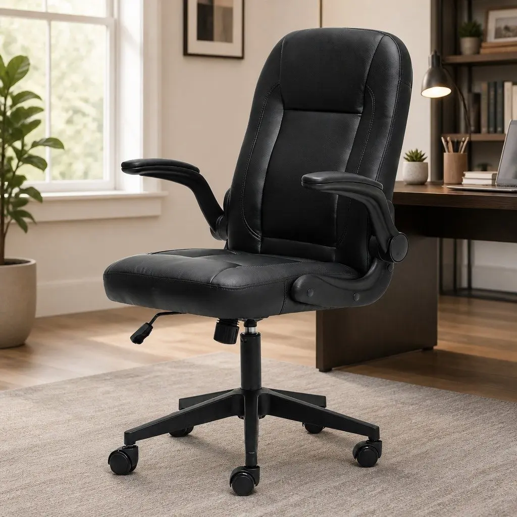 Executive Office Chair Ergonomic High Back Swivel Work Seat Adjustable PU