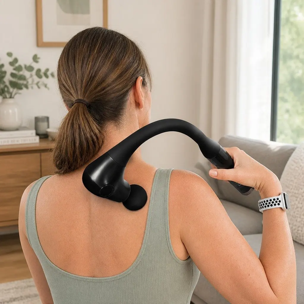 Deep Tissue Percussion Massage Gun with Extended Handle