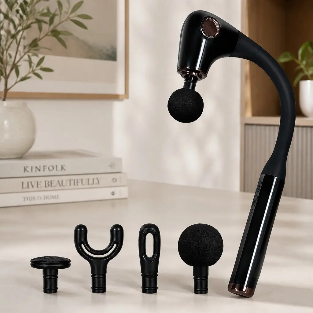 Deep Tissue Percussion Massage Gun with Extended Handle