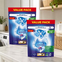 3 in 1 Active Laundry Capsules - 120 Count for Stain Control