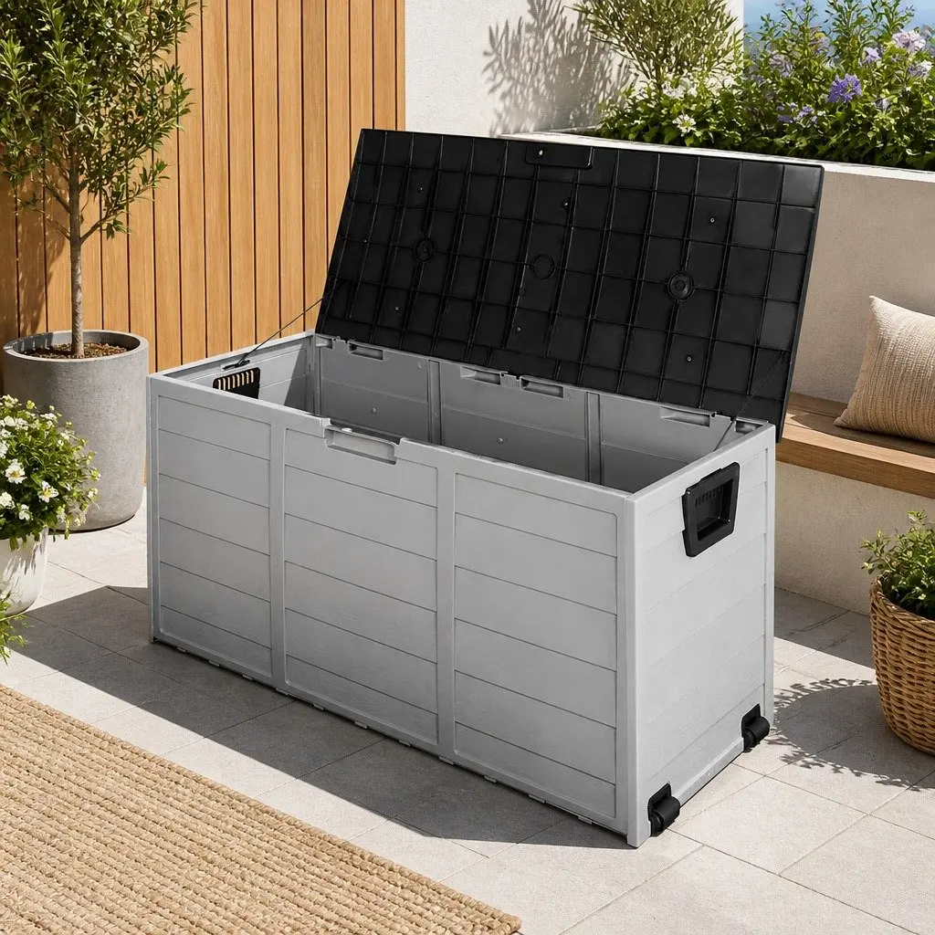 Outdoor Storage Box Polypropylene 290L Black