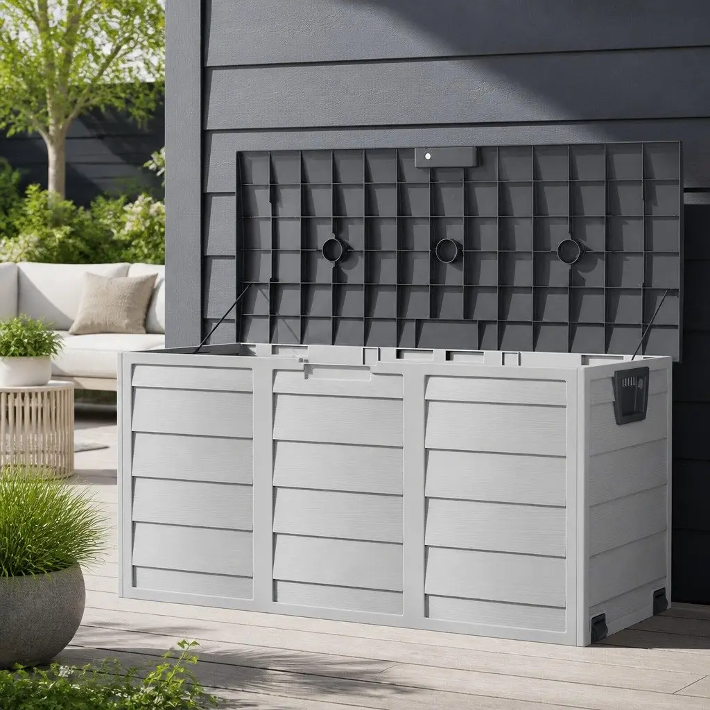 290L Lockable Outdoor Storage Box with Wheels