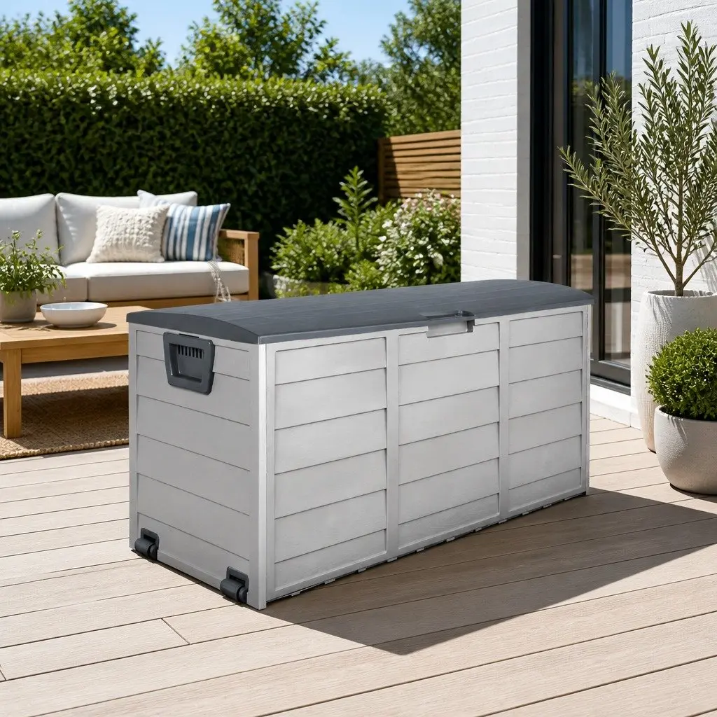 290L Lockable Outdoor Storage Box with Wheels