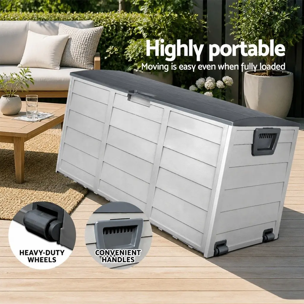 290L Lockable Outdoor Storage Box with Wheels