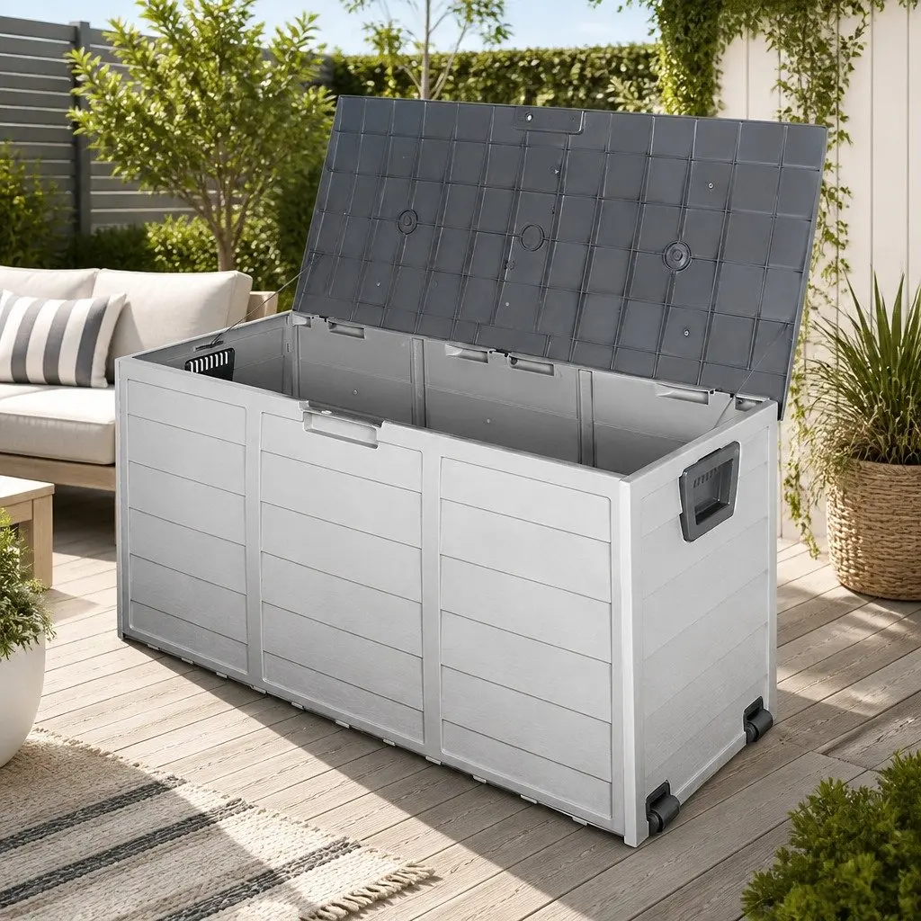 290L Lockable Outdoor Storage Box with Wheels