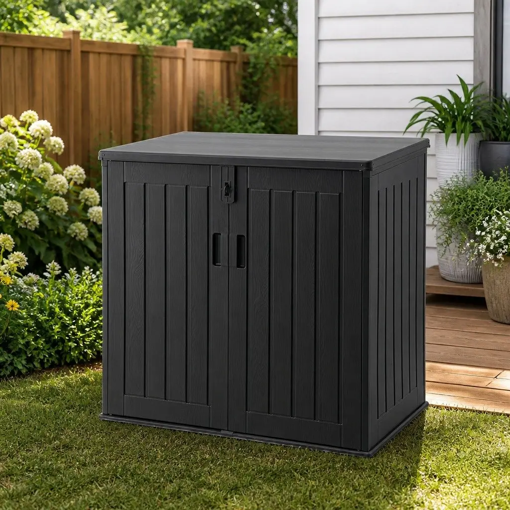 Outdoor Storage Box PP Plastic 775L Black