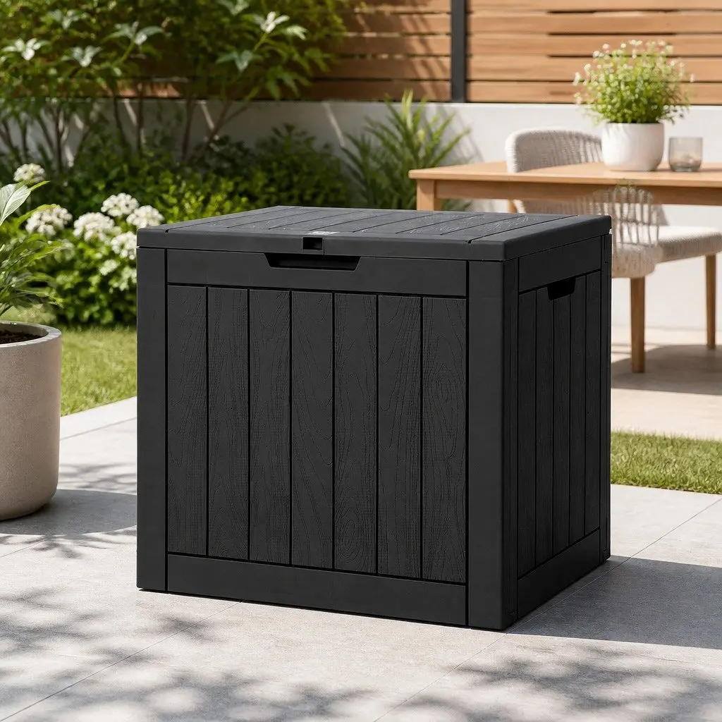 118L Lockable Outdoor Storage Box with Bench