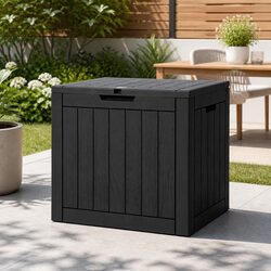 Durable 118L Lockable Outdoor Storage Box with Bench